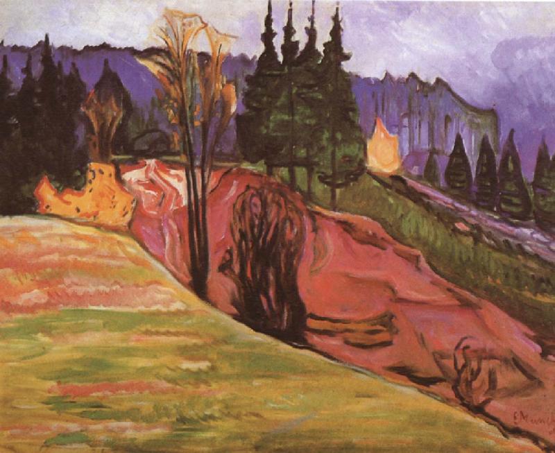 Edvard Munch Forest oil painting image